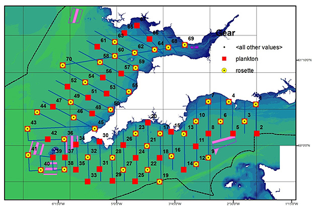 Example map of the sample points for the survey