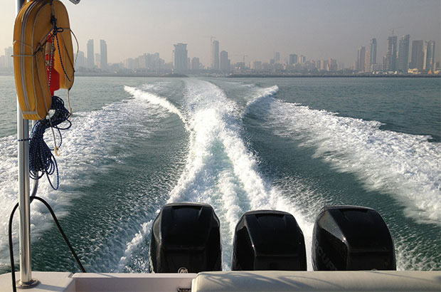 Kuwait Bay water sampling trip