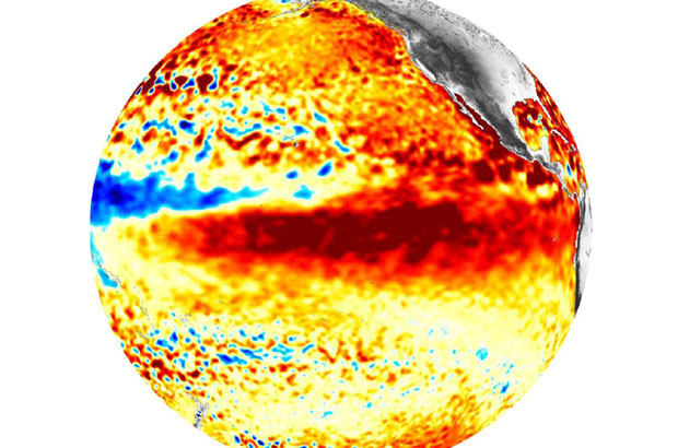 Globe showing El Nino