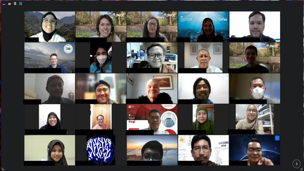 Group of people on virtual meeting call