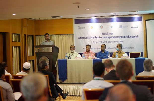 Delegates present their latest insights and findings during the Bangladesh AMR Workshop