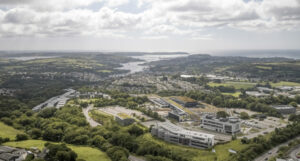 Aerial photo of Penryn campus 