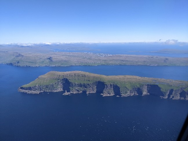 The Faroe Islands. An island surrounded by ocean